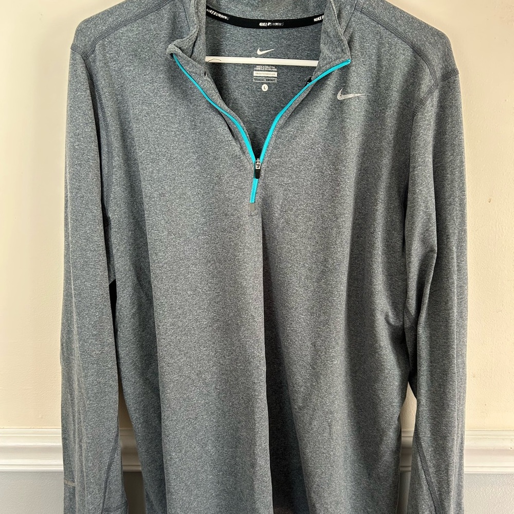 Nike Gray Quarter-Zip Pullover